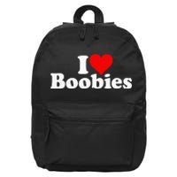 I LOVE HEART BOOBIES 16 in Basic Backpack