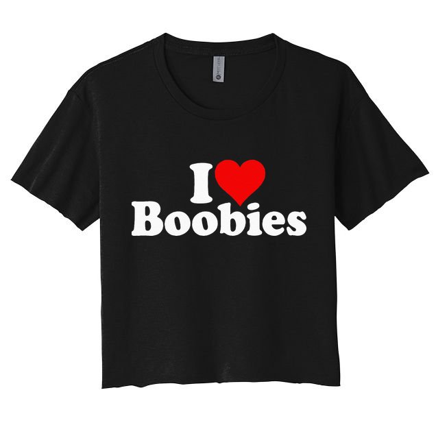 I LOVE HEART BOOBIES Crop Top