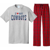 I Love Hot Cowboys Funny Western Rodeo Pajama Set