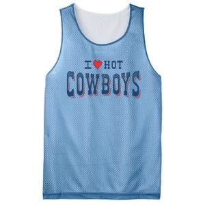 I Love Hot Cowboys Funny Western Rodeo Mesh Reversible Basketball Jersey Tank