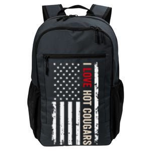 I Love Hot Cougars American Usa Flag Funny Gift Daily Commute Backpack