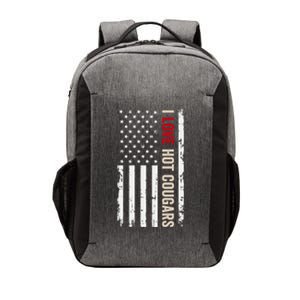 I Love Hot Cougars American Usa Flag Funny Gift Vector Backpack