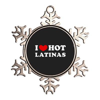 I Love Hot Latinas I Heart Hot Latinas Metallic Star Ornament