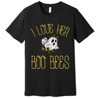 I Love Her Boo Bees Couples Halloween Premium T-Shirt