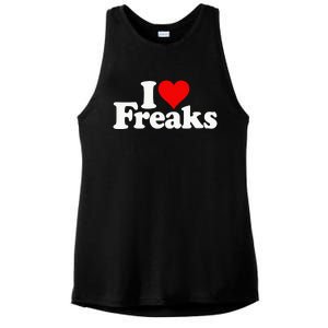 I Love Heart Freaks Ladies PosiCharge Tri-Blend Wicking Tank