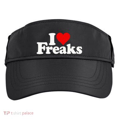 I Love Heart Freaks Adult Drive Performance Visor