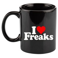 I Love Heart Freaks 11oz C Handle Ceramic Mug