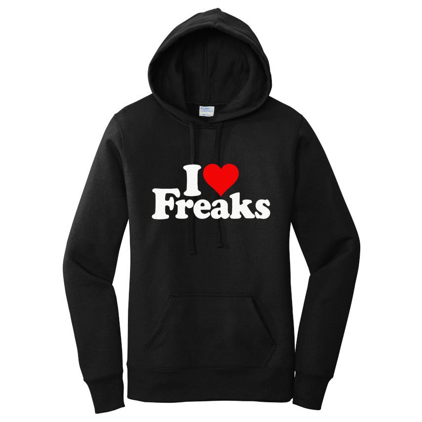 I Love Heart Freaks Women's Pullover Hoodie