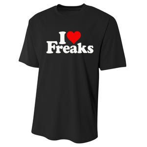 I Love Heart Freaks Performance Sprint T-Shirt