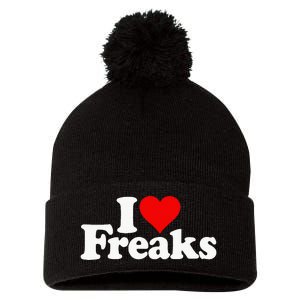 I Love Heart Freaks Pom Pom 12in Knit Beanie