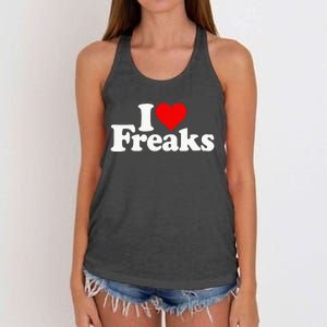 I Love Heart Freaks Women's Knotted Racerback Tank