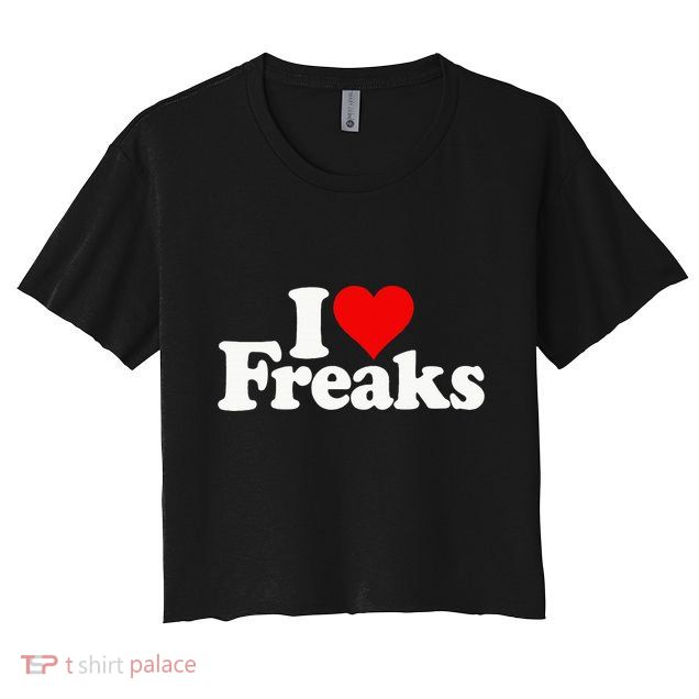 I Love Heart Freaks Crop Top