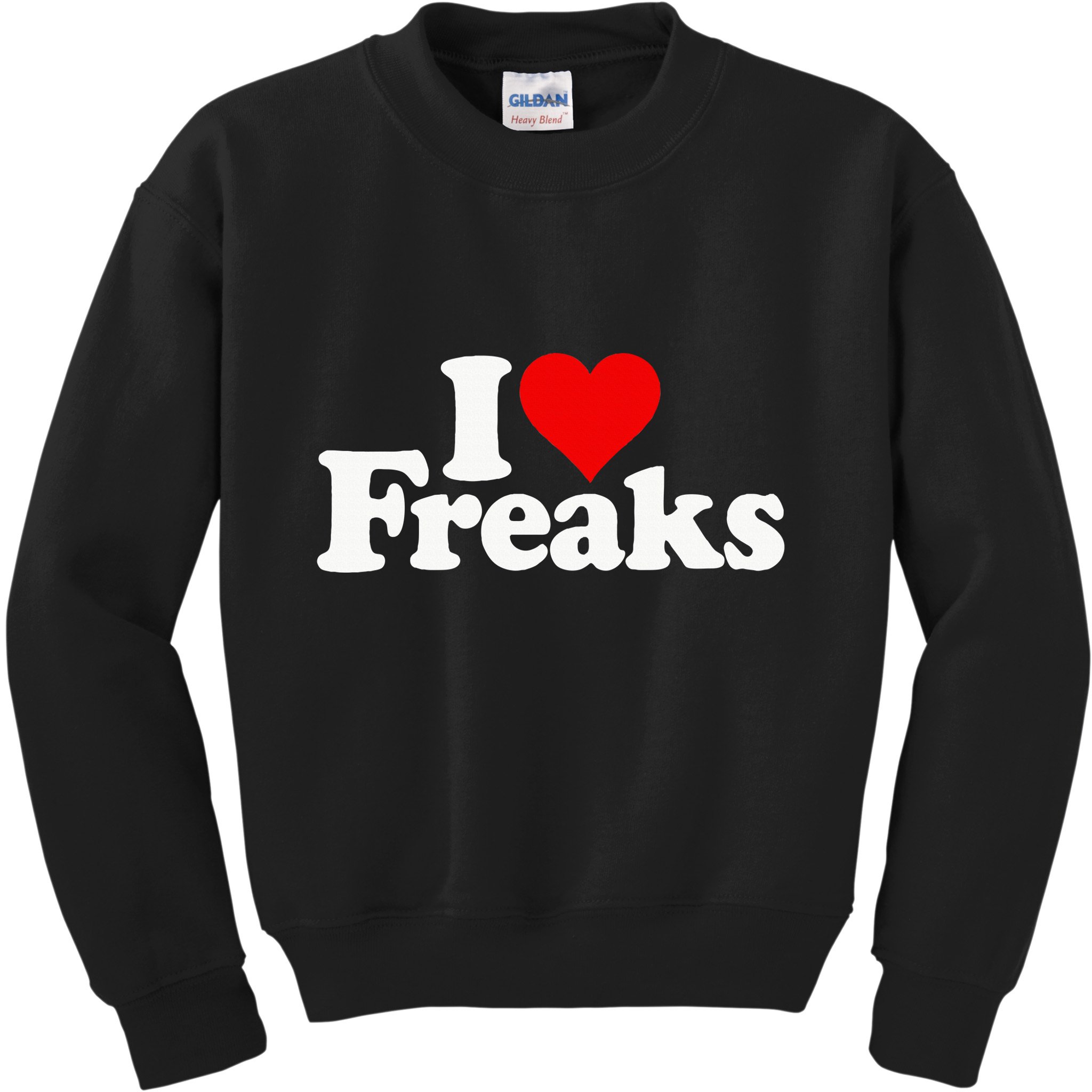 I Love Heart Freaks Kids Sweatshirt