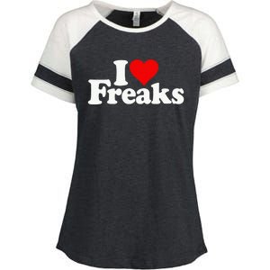 I Love Heart Freaks Enza Ladies Jersey Colorblock Tee