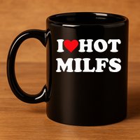 I Love Hot Milfs 11oz C Handle Ceramic Mug