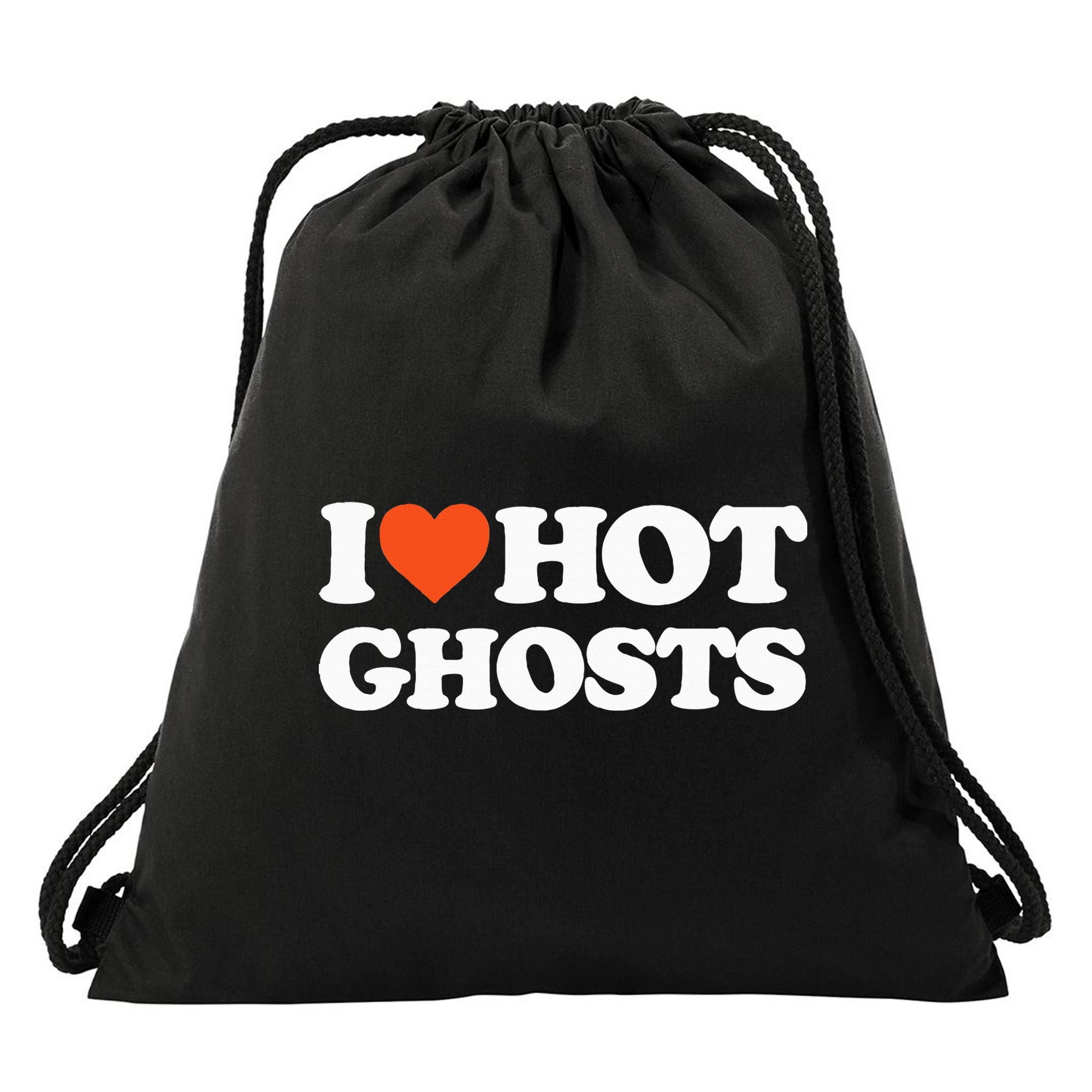 I Love Hot Ghosts I Heart Hot Ghosts Sexy Ghost Drawstring Bag