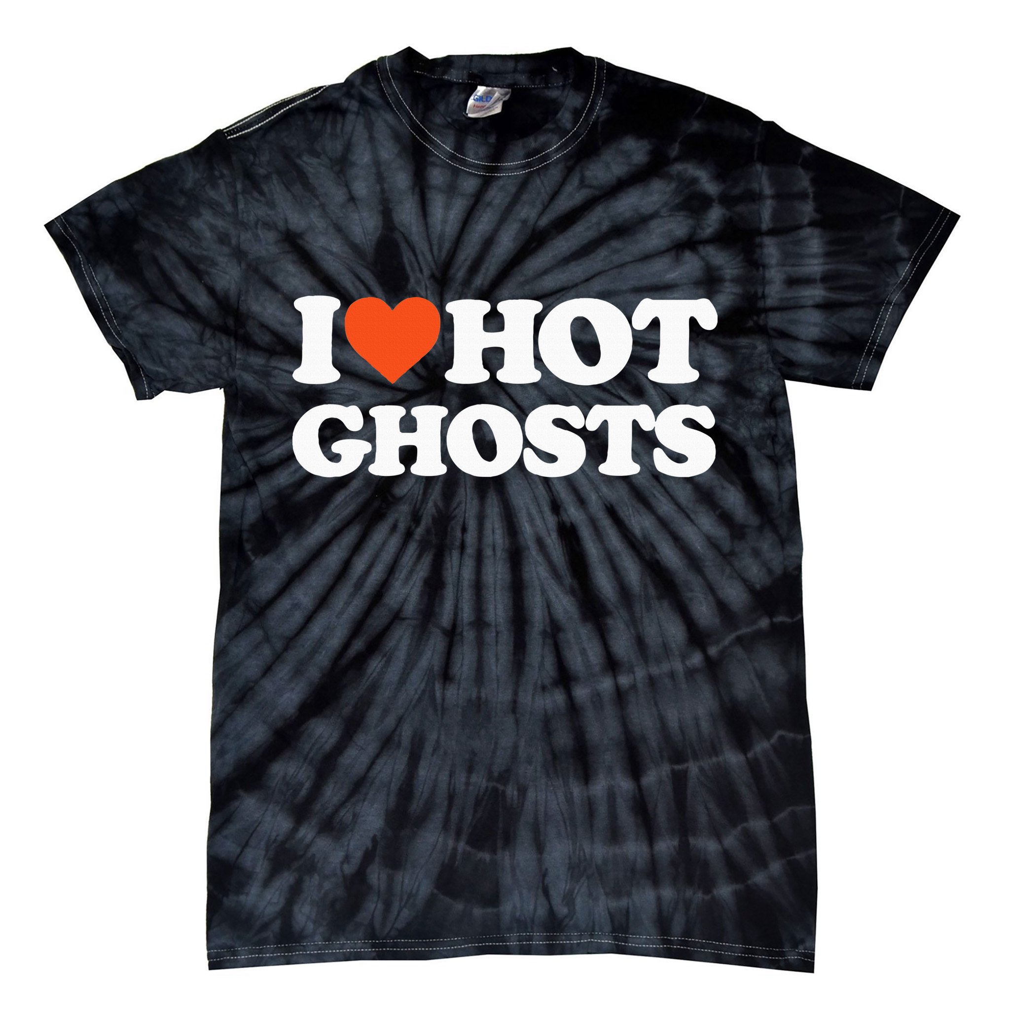 I Love Hot Ghosts I Heart Hot Ghosts Sexy Ghost Tie-Dye T-Shirt