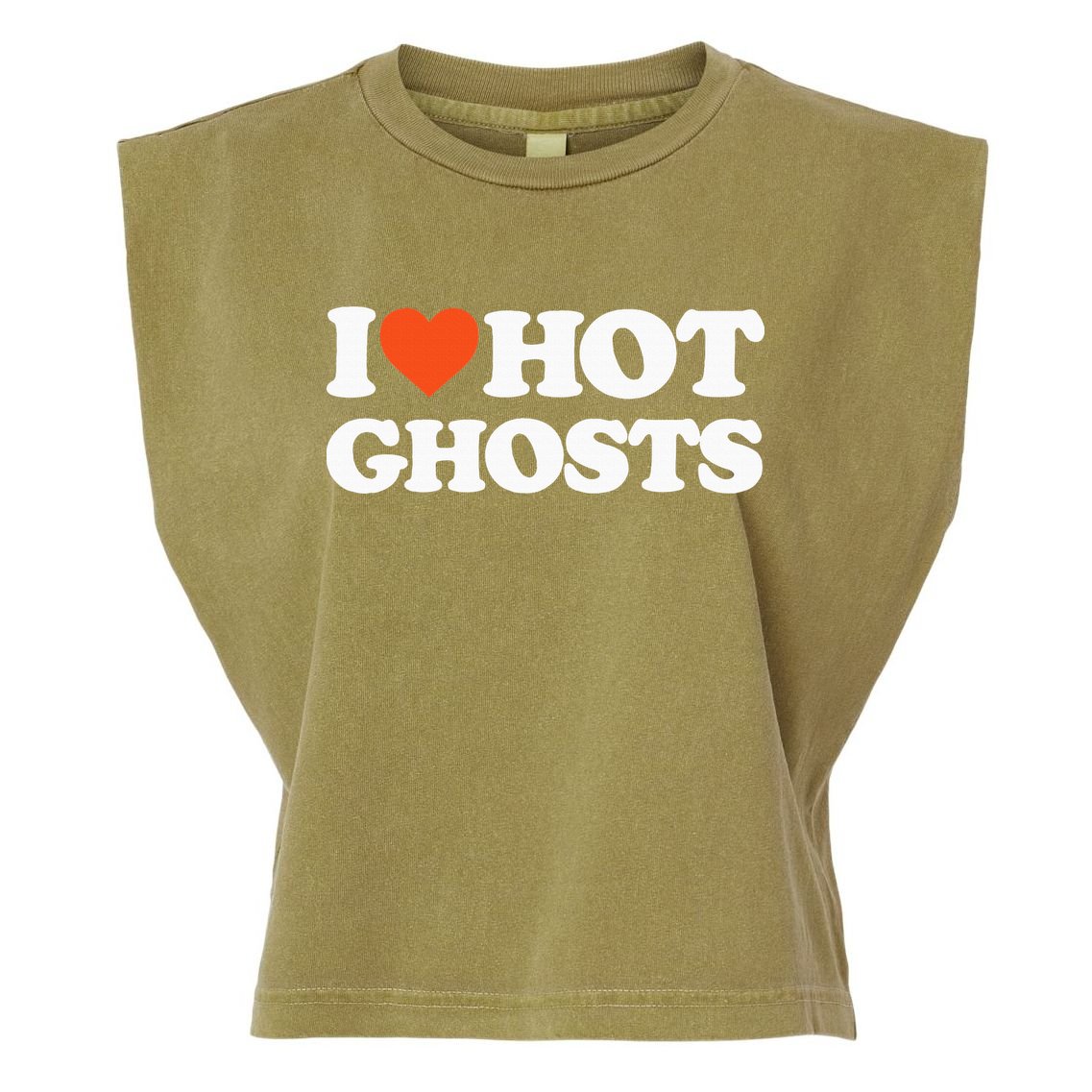I Love Hot Ghosts I Heart Hot Ghosts Sexy Ghost Garment-Dyed Women's Muscle Tee
