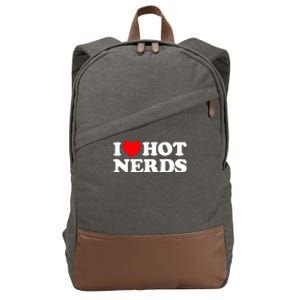 I Love Hot Nerds Funny Geek Science Gamer Smart Thinker Fan Cotton Canvas Backpack