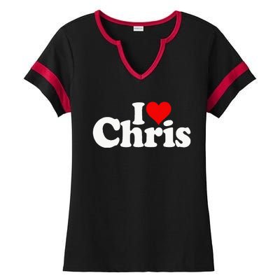 I Love Heart Chris Christopher Christine Christy Christian Ladies Halftime Notch Neck Tee