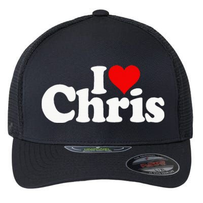 I Love Heart Chris Christopher Christine Christy Christian Flexfit Unipanel Trucker Cap