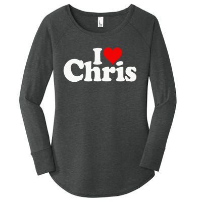 I Love Heart Chris Christopher Christine Christy Christian Women's Perfect Tri Tunic Long Sleeve Shirt