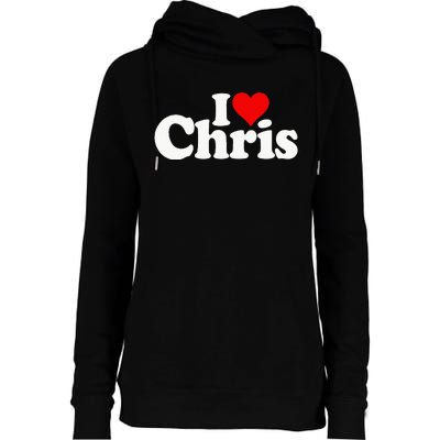 I Love Heart Chris Christopher Christine Christy Christian Womens Funnel Neck Pullover Hood