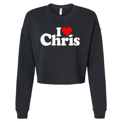 I Love Heart Chris Christopher Christine Christy Christian Cropped Pullover Crew