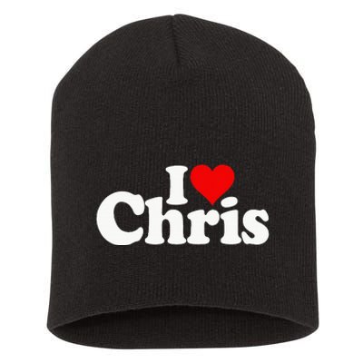 I Love Heart Chris Christopher Christine Christy Christian Short Acrylic Beanie