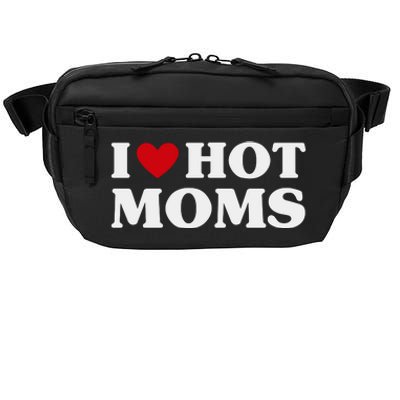 I Love Hot Moms T Funny Red Heart Love Moms Crossbody Pack