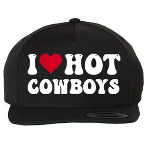 I Love Hot Cowboys I Heart Cowboys Funny Country Western Wool Snapback Cap