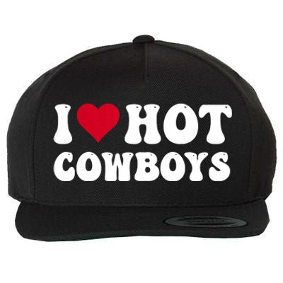 I Love Hot Cowboys I Heart Cowboys Funny Country Western Wool Snapback Cap