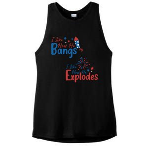 I Like How She Explodes I Like How He Bangs Ladies PosiCharge Tri-Blend Wicking Tank