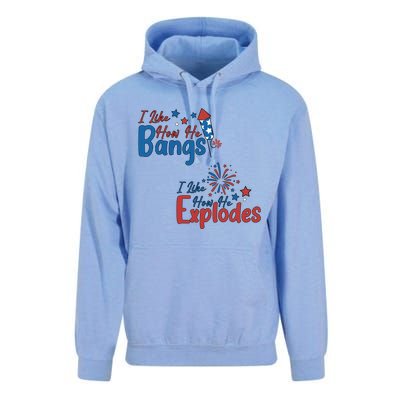 I Like How She Explodes I Like How He Bangs Unisex Surf Hoodie