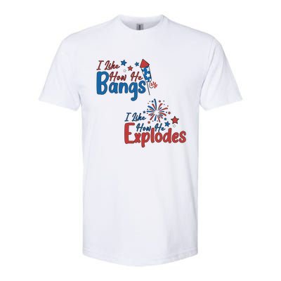 I Like How She Explodes I Like How He Bangs Softstyle CVC T-Shirt