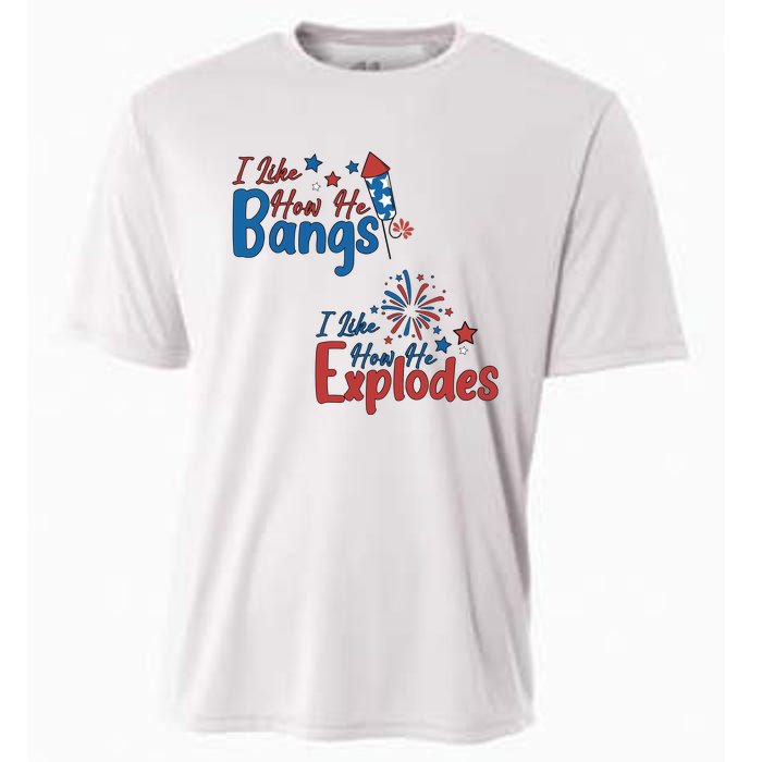 I Like How She Explodes I Like How He Bangs Cooling Performance Crew T-Shirt