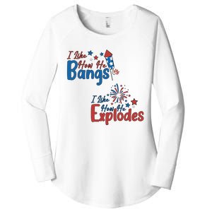 I Like How She Explodes I Like How He Bangs Women's Perfect Tri Tunic Long Sleeve Shirt