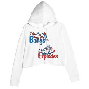 I Like How She Explodes I Like How He Bangs Crop Fleece Hoodie