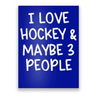 I Love Hockey And Maybe Three People Funny Gift Poster