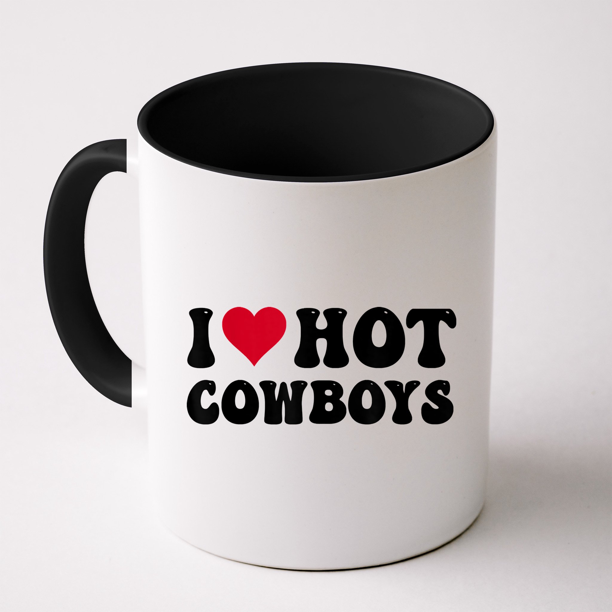 I Love Hot Cowboys I Heart Cowboys Funny Country Western Mug