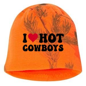 I Love Hot Cowboys I Heart Cowboys Funny Country Western Kati - Camo Knit Beanie