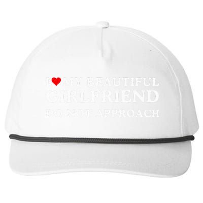 I Love Heart My Beautiful Girlfriend Do Not Approach Snapback Five-Panel Rope Hat