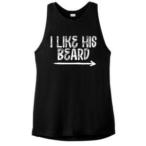 I Like His Beard Meaningful Gift Ladies PosiCharge Tri-Blend Wicking Tank