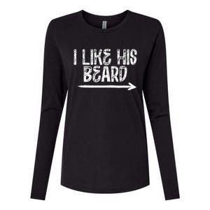 I Like His Beard Meaningful Gift Womens Cotton Relaxed Long Sleeve T-Shirt