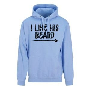 I Like His Beard Meaningful Gift Unisex Surf Hoodie