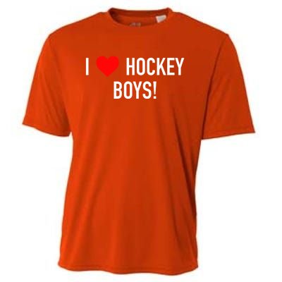 I Love Hockey Graphic Novelty Fun Vintage Style Gift Cooling Performance Crew T-Shirt