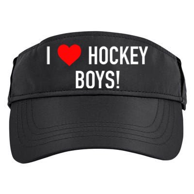 I Love Hockey Graphic Novelty Fun Vintage Style Gift Adult Drive Performance Visor