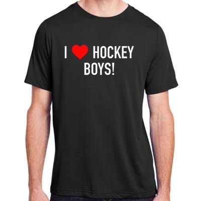 I Love Hockey Graphic Novelty Fun Vintage Style Gift Adult ChromaSoft Performance T-Shirt