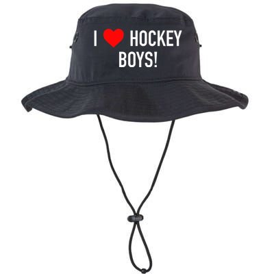 I Love Hockey Graphic Novelty Fun Vintage Style Gift Legacy Cool Fit Booney Bucket Hat