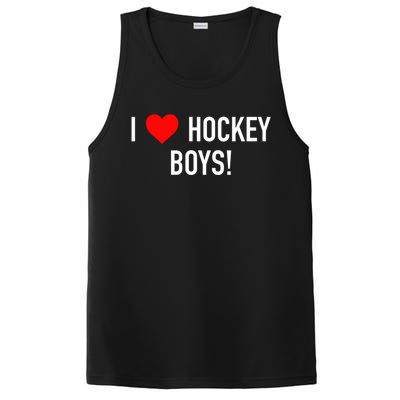 I Love Hockey Graphic Novelty Fun Vintage Style Gift PosiCharge Competitor Tank